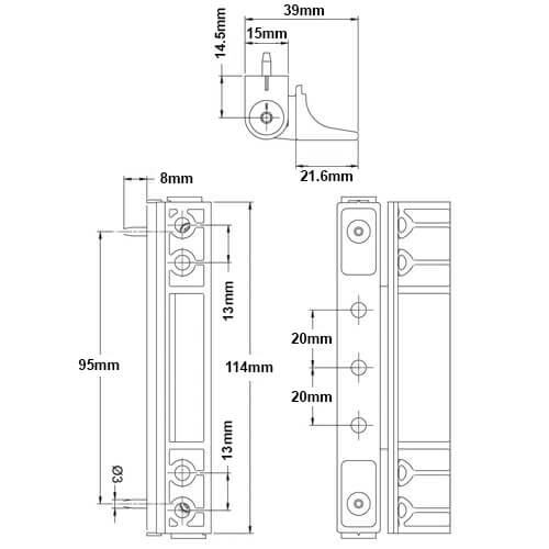 TSS UPVC Butt Hinge - 115mm