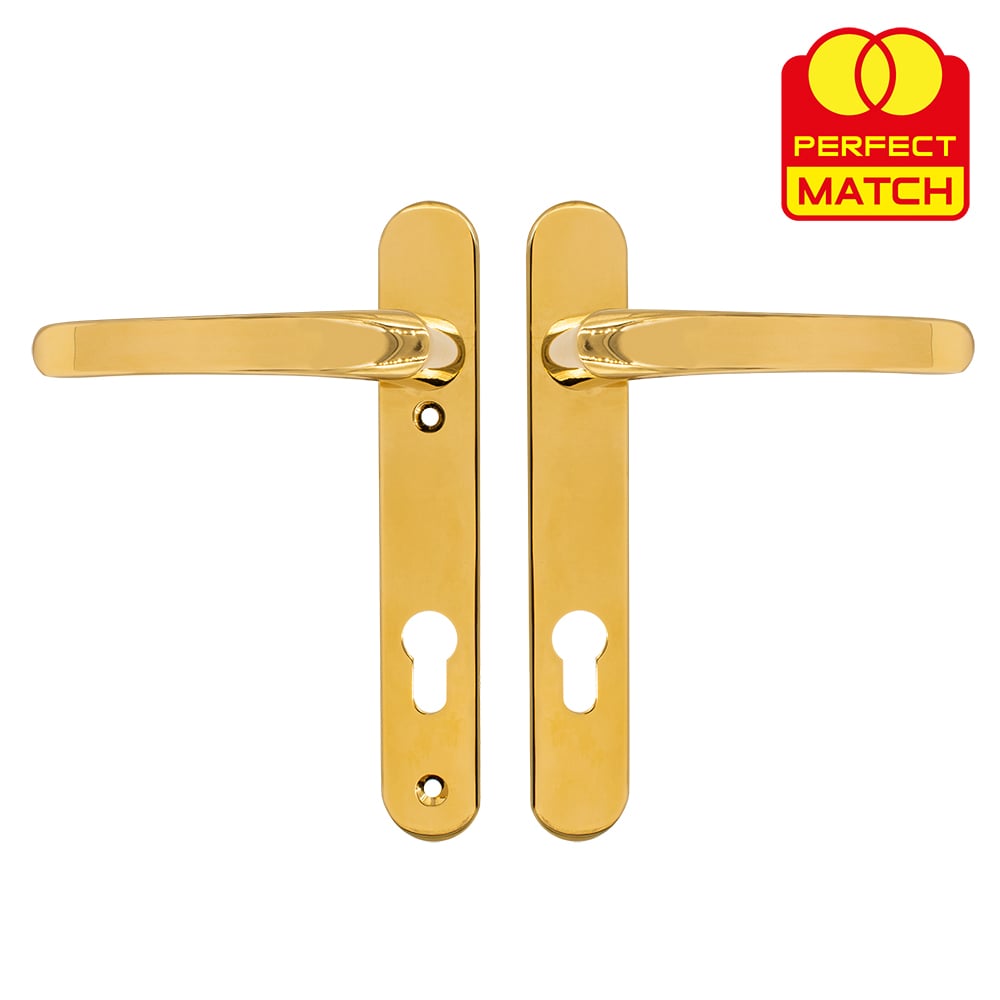 TSS Lever Lever UPVC Multipoint Door Handles -  92mm PZ Sprung 122mm Screw Centres