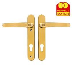 TSS Lever Lever UPVC Multipoint Door Handles -  92mm PZ Sprung 122mm Screw Centres