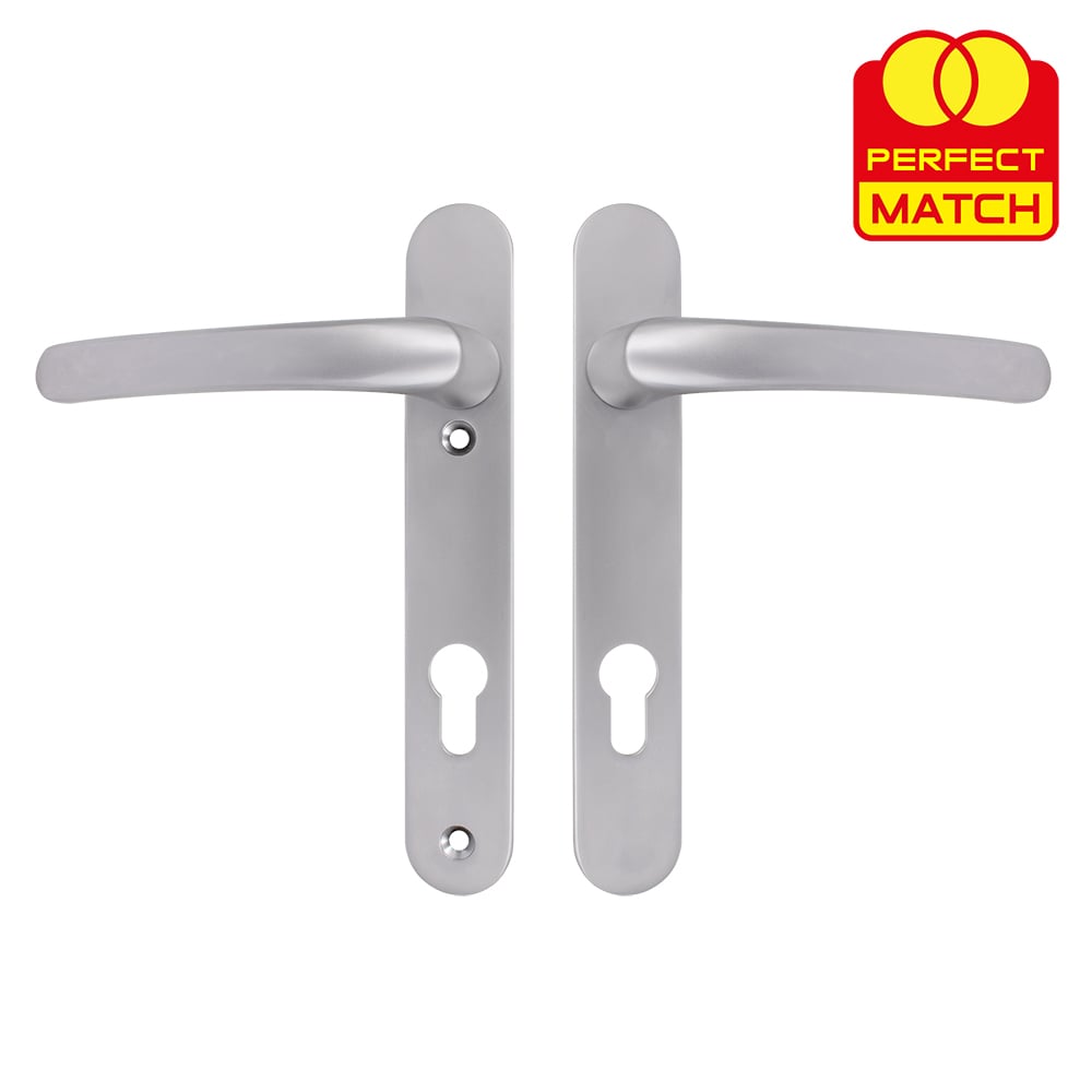 TSS Lever Lever UPVC Multipoint Door Handles -  92mm PZ Sprung 122mm Screw Centres