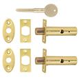 TSS Mortice (Rack) Spline (Star) Key Door Bolts - 2 Bolts 1 Key - 32mm Backset