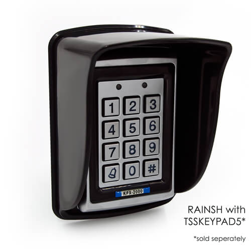 TSS Keypad External Use Rainshield for use with: TSSKEYPAD3, 4 & 5