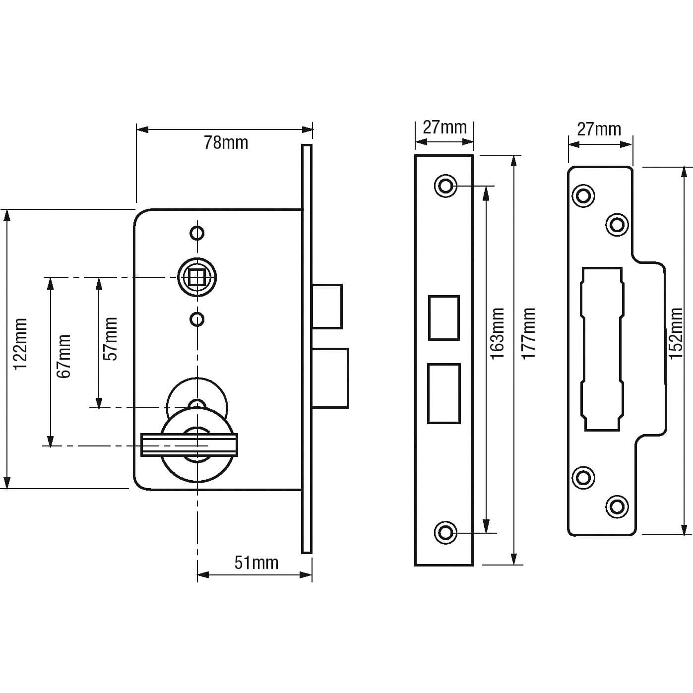 Wellington Fort 4G 6 Lever Mortice Lockset