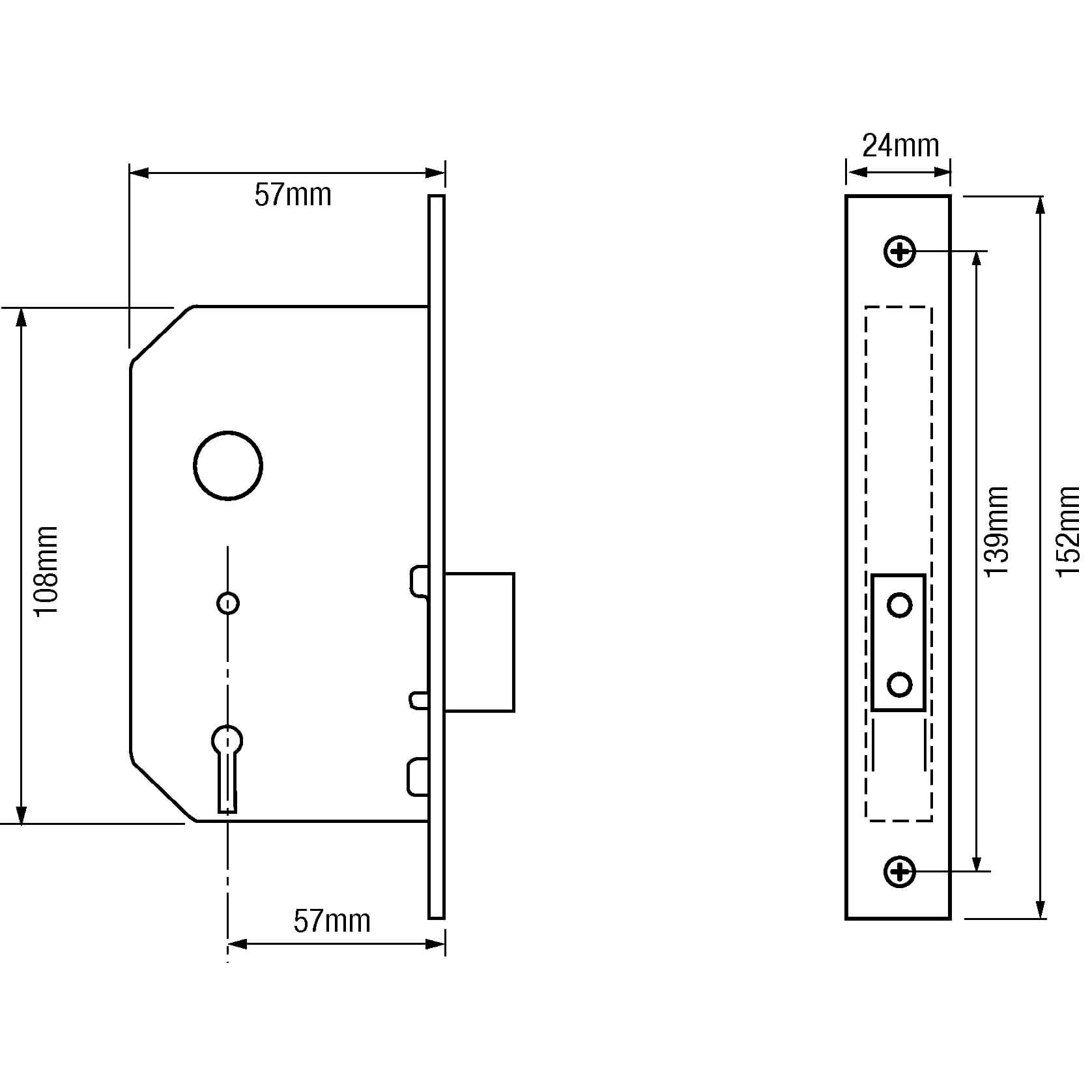 Imperial G5007 Escape Non British Standard 5 Lever Mortice Deadlock