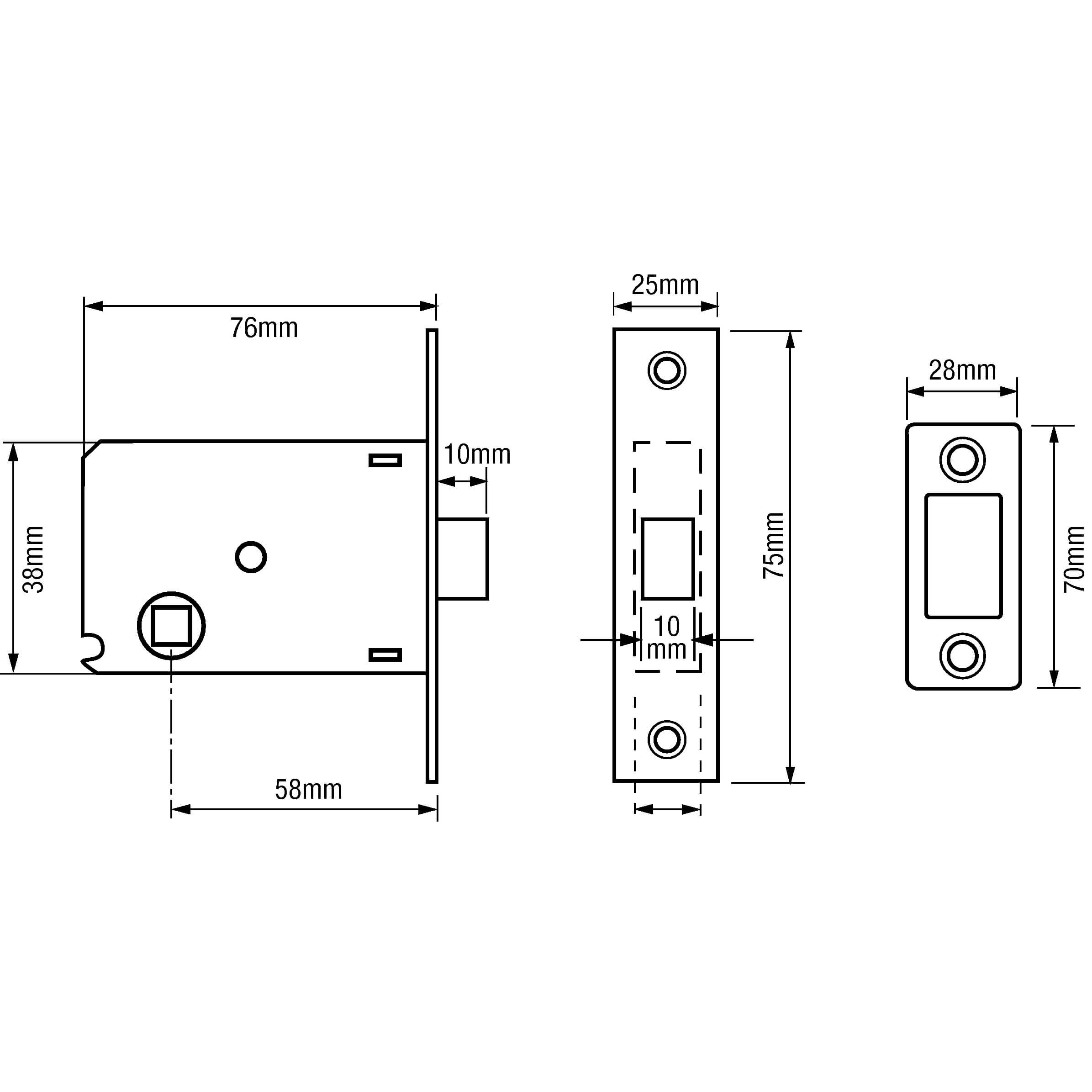 Imperial G8041 Compact Bathroom Lock