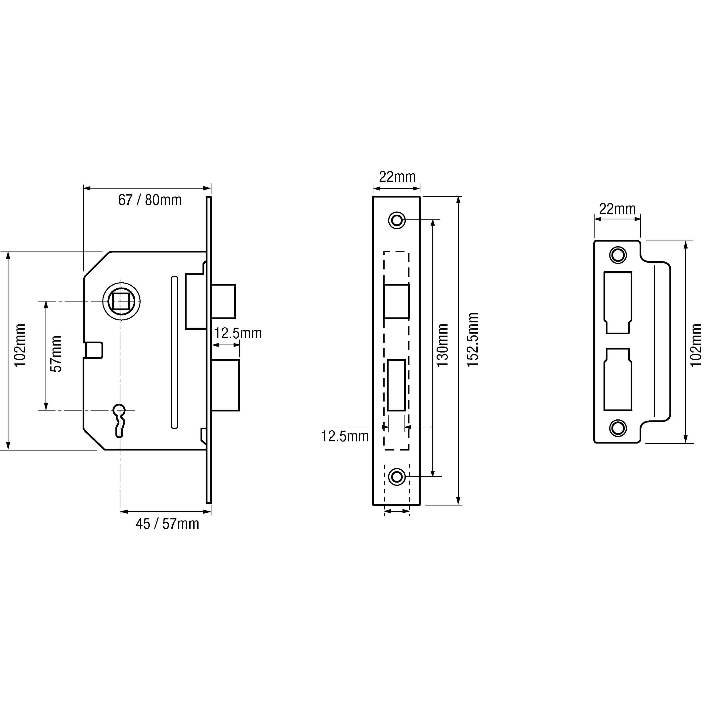 Yale PM246 2 Lever Mortice Sashlock
