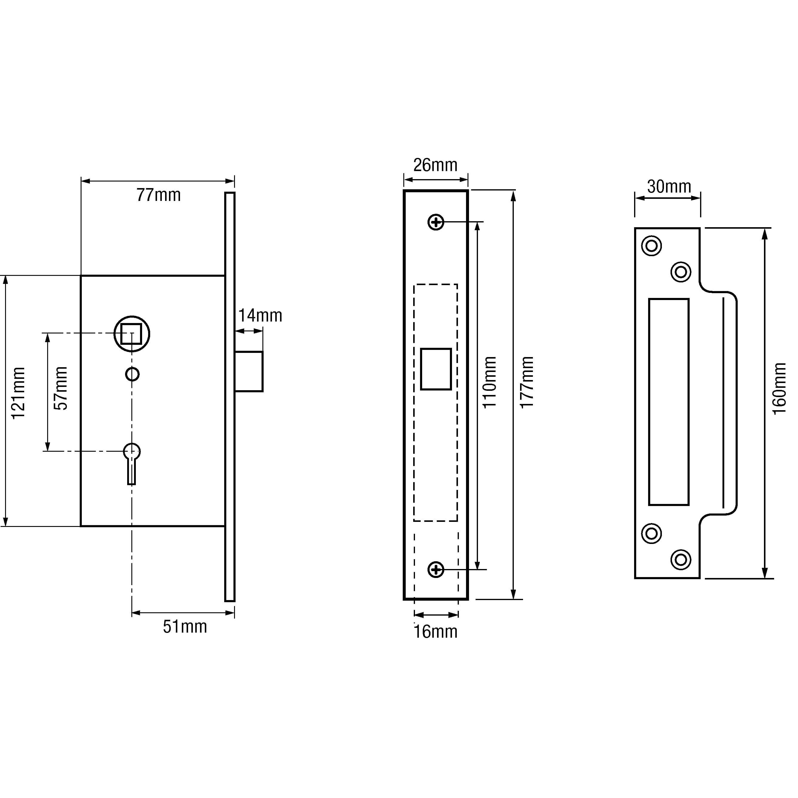 Bathroom Lockset to Suit Radar Lock Scheme