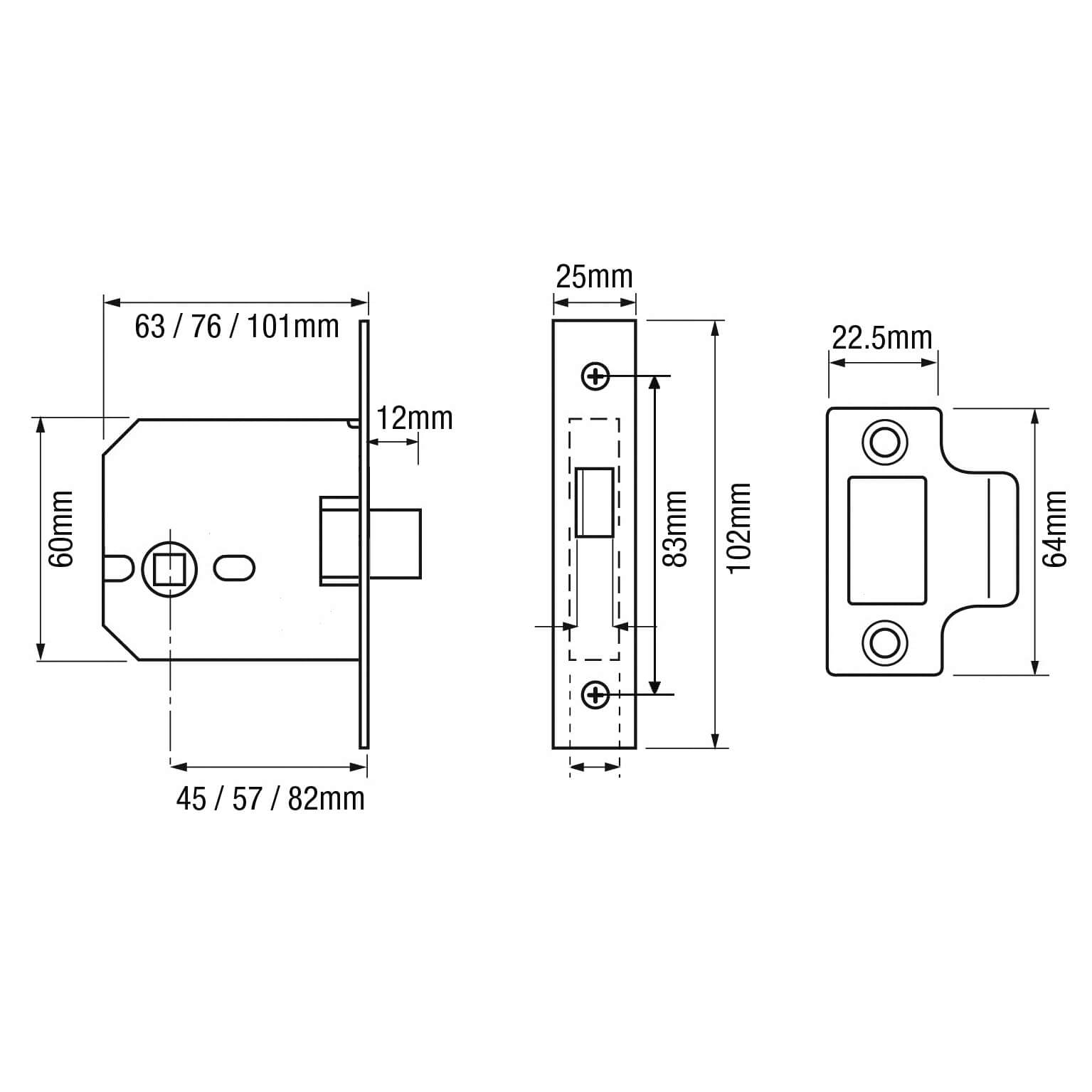 Imperial G4050 Mortice Box Latch