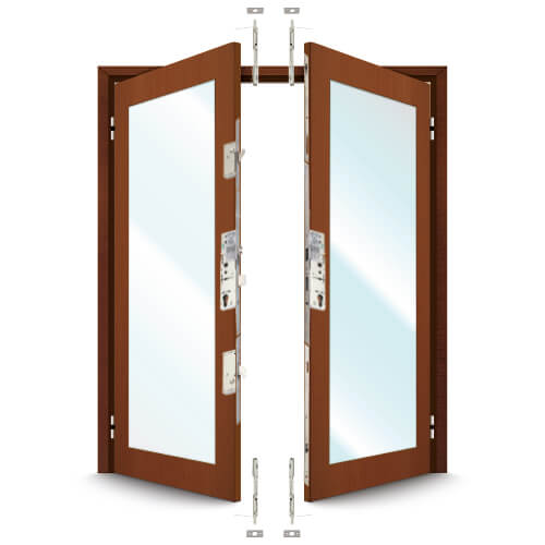 ERA 7145 French Door Kit for a pair of plain meeting style timber and composite doors