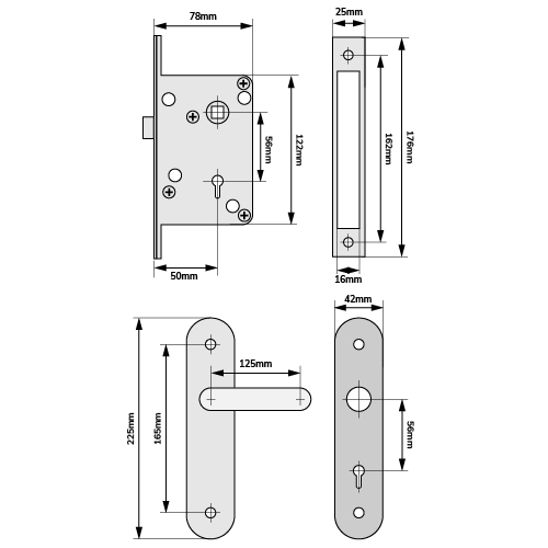 NKS (Radar Type) National Key Scheme Disabled Facility Reversible Bathroom Lockset 