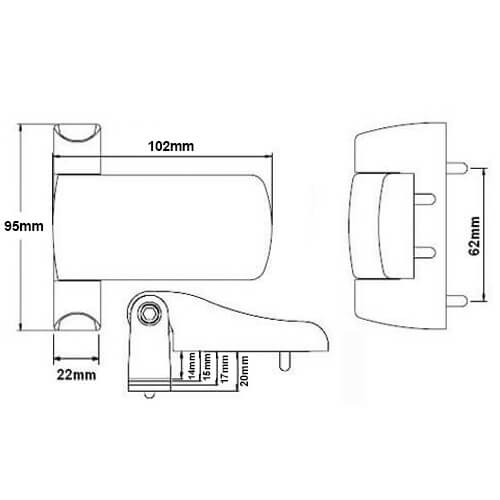 Fab and Fix Anchorage Heavy Duty 3D Flag Hinge for UPVC Doors