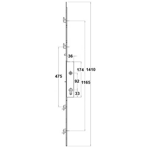 Mila Fearless Patio Door Lock and Handle Kit