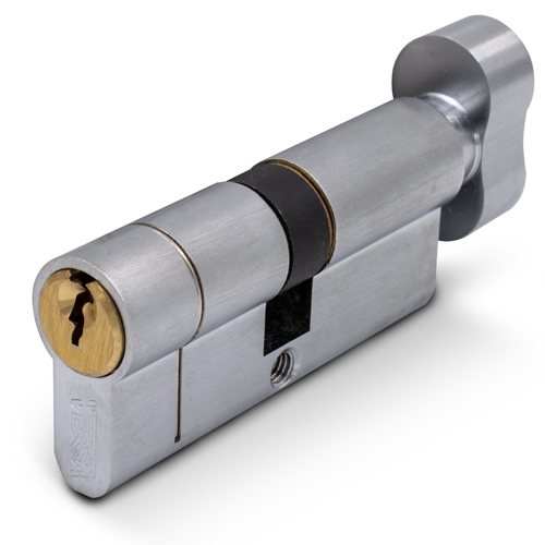 VERSA Dual Finish 6-Pin Key & Turn Euro Anti Snap Cylinder