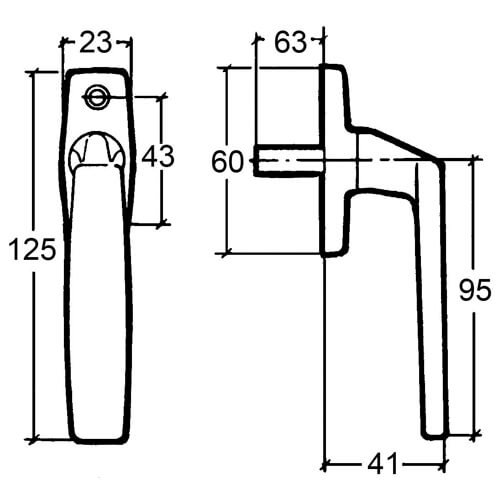 Fix 8307 Inline Non-Locking Espag UPVC Window Handles