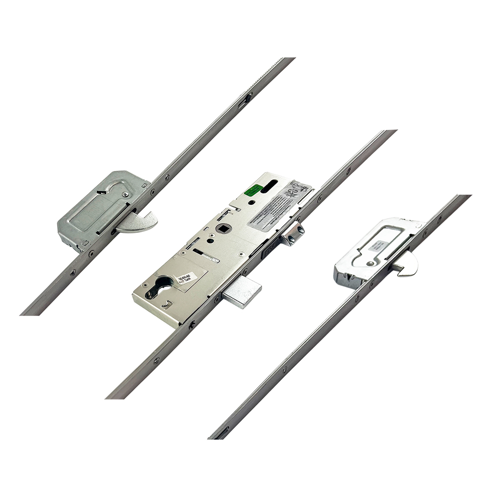 Era Latch Deadbolt 2 Hooks Interlocking French Door Lock Split Spindle Multipoint Door Lock (top hook to spindle = 380mm)
