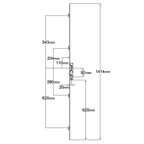 Yale 4 Hook Patio Door Lock