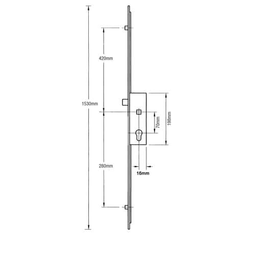 GU Ferco Latch 2 Rollers Multipoint Door Lock