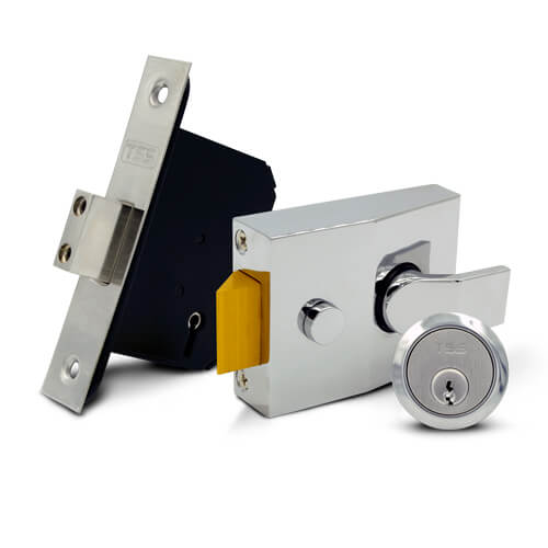 TSS Front Door Combo Nightlatch and Mortice Dead Lock Kit