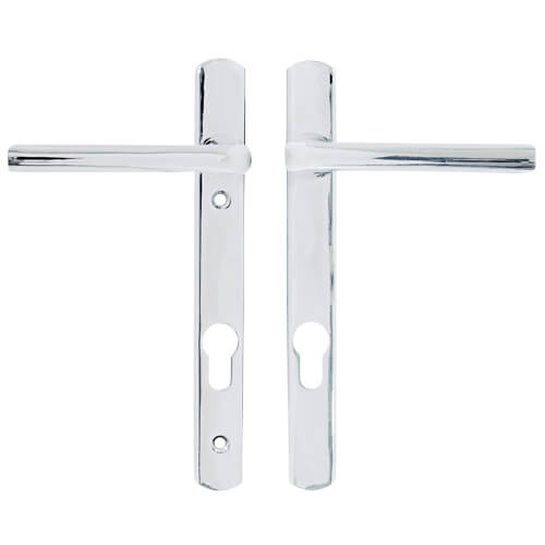 Straight Lever Lever UPVC Multipoint Door Handles -  92mm PZ Unsprung 122mm Screw Centres