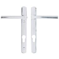 Straight Lever Lever UPVC Multipoint Door Handles -  92mm PZ Unsprung 122mm Screw Centres