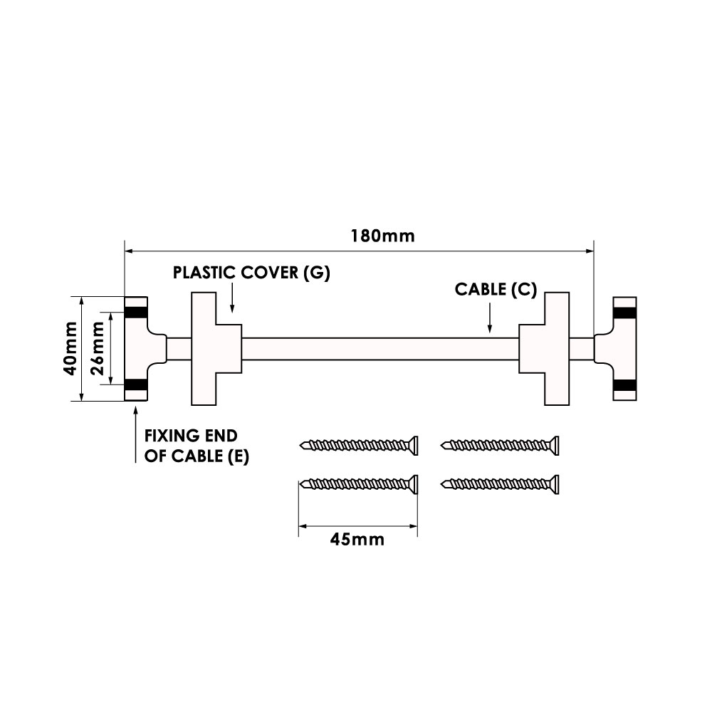 TSS Fixed Cable Window Restrictors