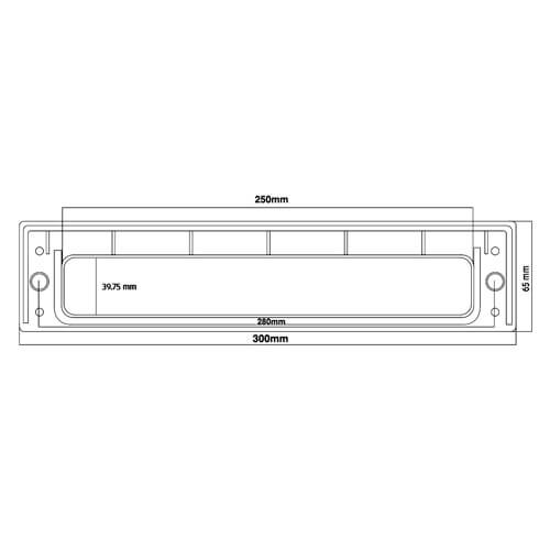 TSS 12" Telescopic Letterplate for UPVC Doors -  20-40mm