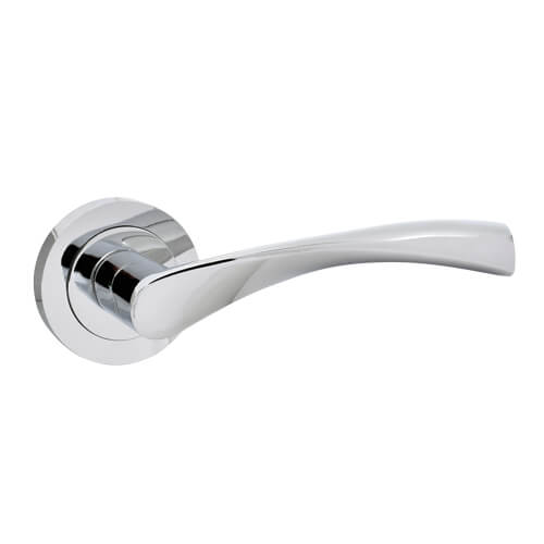 TSS Juliete Lever Handle on Round Rose Door Furniture