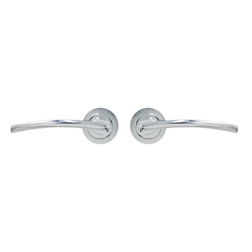TSS Golf Lever Handle on Round Rose Door Furniture