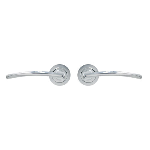 TSS Golf Lever Handle on Round Rose Door Furniture