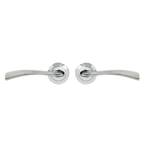 TSS Hotel Lever Handle on Round Rose Door Furniture