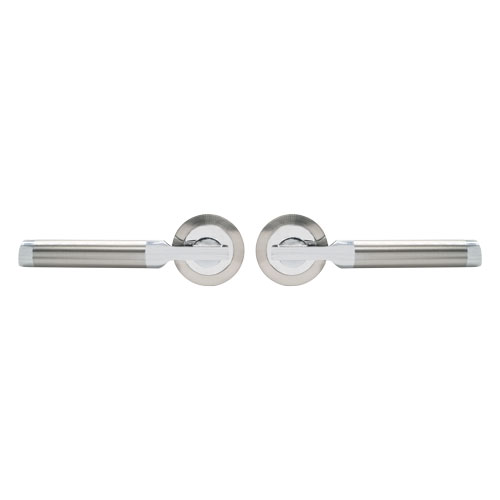 TSS Echo Lever Handles on Round Rose Door Furniture
