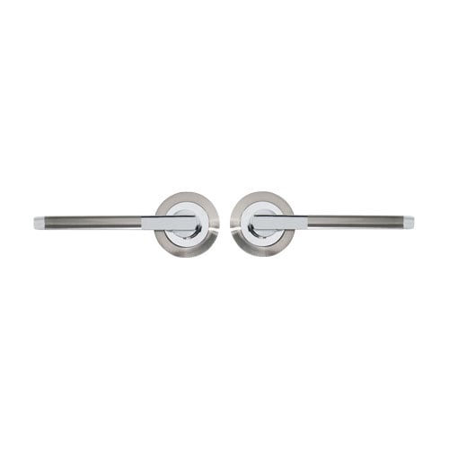 TSS Foxtrot Lever Handle on Round Rose Door Furniture