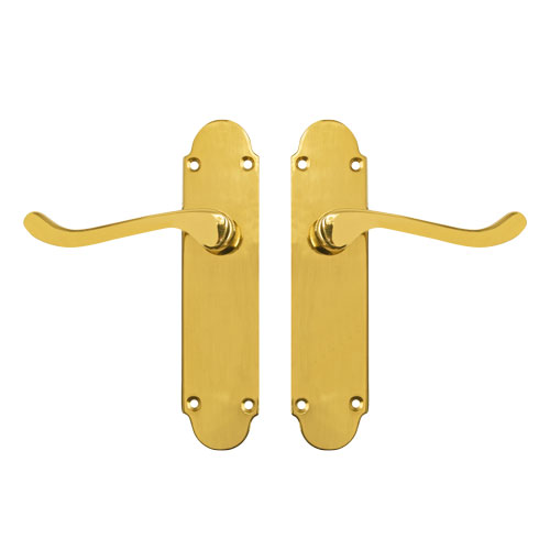 TSS Regent Scroll Lever Handle on Plate Door Furniture