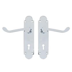 TSS Regent Scroll Lever Handle on Plate Door Furniture