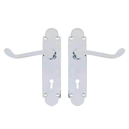TSS Regent Scroll Lever Handle on Plate Door Furniture
