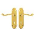 TSS Regent Scroll Lever Handle on Plate Door Furniture
