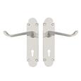 TSS Regent Scroll Lever Handle on Plate Door Furniture