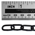 ASEC Steel Welded Chain Black 2.5m Length