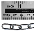 ASEC Steel Welded Chain Silver 2.5m Length