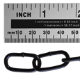 ASEC Steel Welded Chain Black 2.5m Length