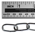 ASEC Steel Welded Chain Silver 2.5m Length