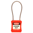 ASEC Safety Lockout Tagout Padlock with Wire Shackle