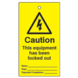 ASEC Lockout Tagout Tags `This Equipment Has Been Locked Out` Pack of 10