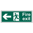 ASEC Fire Exit Arrow Direction Sign 400mm x 150mm