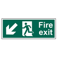 ASEC Fire Exit Arrow Direction Sign 400mm x 150mm