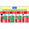 ASEC EN3 Fire Extinguisher Colour Chart 350mm x 200mm
