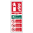 ASEC Fire Extinguisher Signs 82mm x 202mm