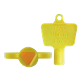 ASEC Yellow Plastic Meter Box Key