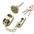ASEC Door Chain with External Cylinder