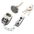 ASEC Door Chain with External Cylinder
